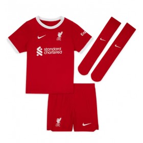 Fotballdrakt Barn Liverpool Virgil van Dijk #4 Hjemmedraktsett 2023-24 Kortermet (+ Korte bukser)